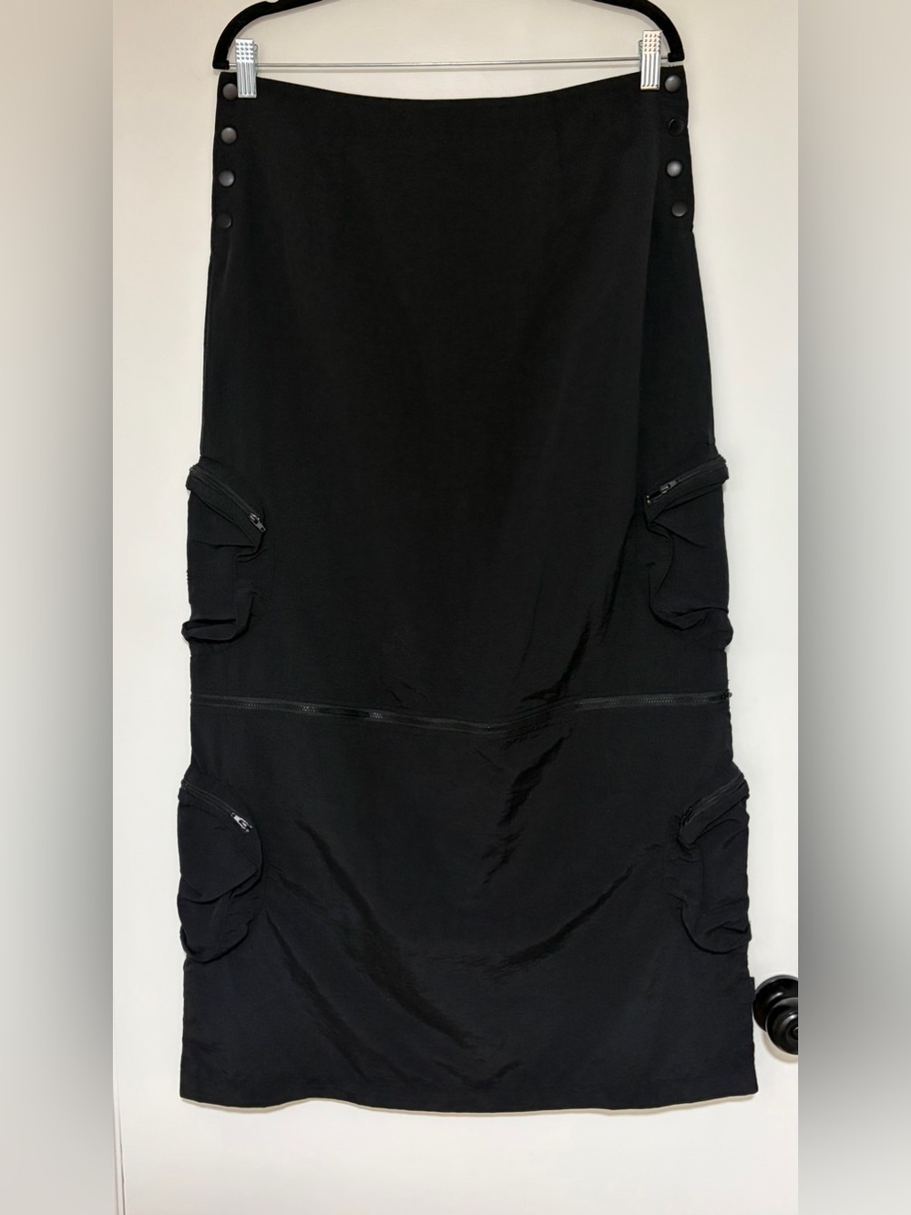 Tripp NYC Vintage Black Adjustable Length Cargo Skirt Size 11
